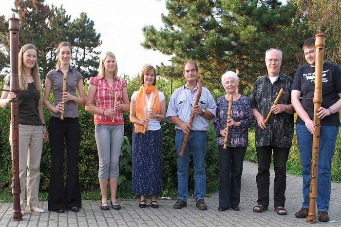 Gruppenfoto vom Blockflöten-Ensemble Flautissimo